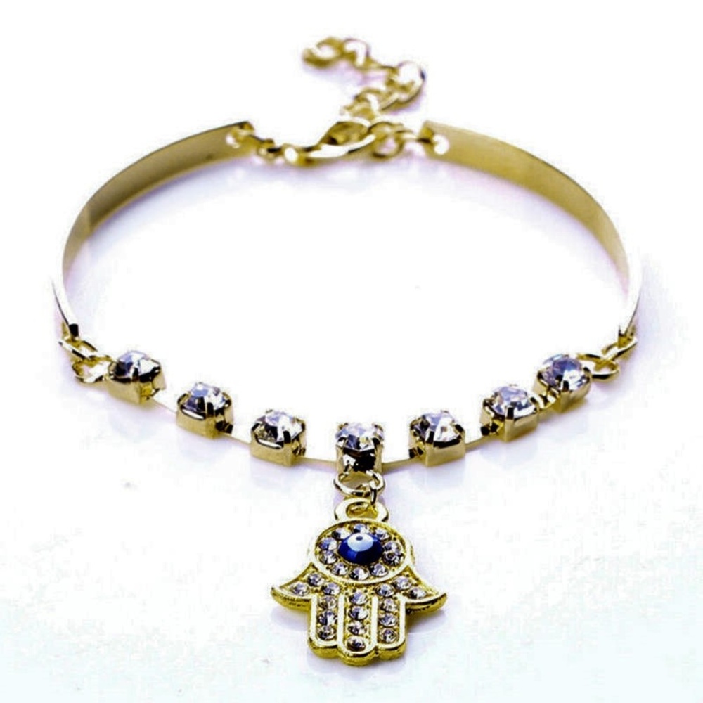 Hamsa Fatima Hand Bracelet NWT- - Picture 1 of 3